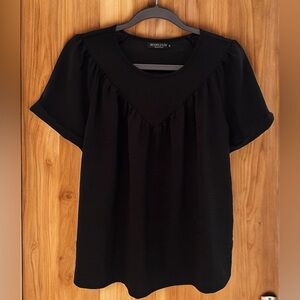 Black Short Sleeve Blouse